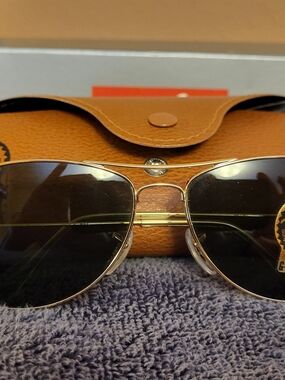 Ray-Ban Gold Frame COCKPIT Lens Aviator Sunglasses